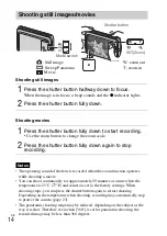 Предварительный просмотр 14 страницы Sony Cyber-shot DSC-W670 Instruction Manual