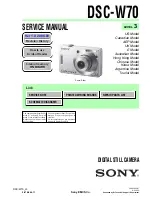 Sony Cyber-shot DSC-W70 Service Manual preview