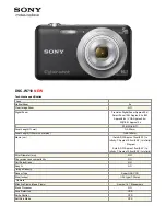 Sony Cyber-shot DSC-W710 Specifications preview