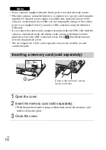 Предварительный просмотр 14 страницы Sony Cyber-shot DSC-W730 Instruction & Operation Manual