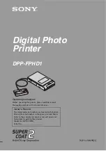 Preview for 1 page of Sony Cyber-shot DSC-W80HDPR Operating Instructions Manual