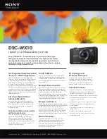 Sony Cyber-shot DSC-WX10 Specifications preview