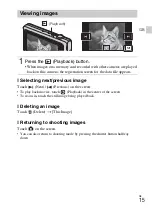 Предварительный просмотр 15 страницы Sony Cyber-shot DSC-WX30 Instruction Manual