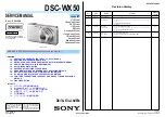 Sony Cyber-shot DSC-WX50 Service Manual preview