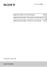 Sony Cyber-shot DSCRX100M3G Instruction Manual preview