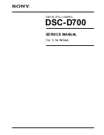 Sony Cyber-shot PRO DSC-D700 Service Manual preview