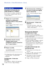 Предварительный просмотр 72 страницы Sony CYBER-SHOT S700 (French) Manual Pratique