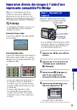 Предварительный просмотр 77 страницы Sony CYBER-SHOT S700 (French) Manual Pratique