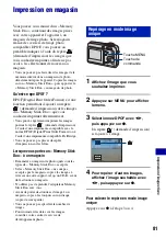 Предварительный просмотр 81 страницы Sony CYBER-SHOT S700 (French) Manual Pratique