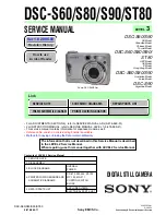 Предварительный просмотр 1 страницы Sony Cybershot,Cyber-shot DSC-S80 Service Manual