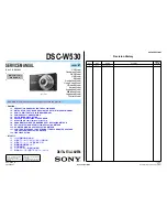 Sony Cybershot,Cyber-shot DSC-W530 Service Manual preview