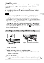 Предварительный просмотр 13 страницы Sony Cybershot,cyber-shot dsc-wx10 Instruction Manual