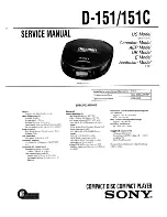 Sony D-151C Service Manual preview