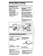 Предварительный просмотр 6 страницы Sony D-231 Operating Instructions Manual