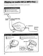 Preview for 6 page of Sony D-CS901 - Portable Cd Player Operating Instructions Manual