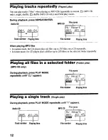 Preview for 12 page of Sony D-CS901 - Portable Cd Player Operating Instructions Manual