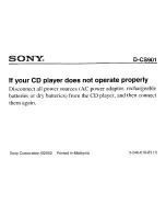 Preview for 37 page of Sony D-CS901 - Portable Cd Player Operating Instructions Manual