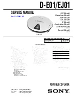 Sony D-E01 Service Manual предпросмотр