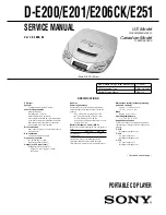 Sony D-E200 Primary Service Manual preview