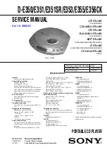 Preview for 1 page of Sony D-E350 - PSYC CD Walkman Service Manual