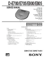 Sony D-E700 Service Manual предпросмотр