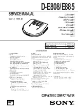 Sony D-E808 Service Manual предпросмотр