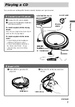 Preview for 7 page of Sony D-EJ1000 - Portable Cd Player Operating Instructions Manual