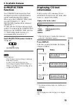 Preview for 13 page of Sony D-EJ1000 - Portable Cd Player Operating Instructions Manual