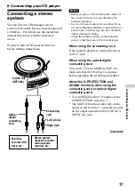 Preview for 17 page of Sony D-EJ1000 - Portable Cd Player Operating Instructions Manual