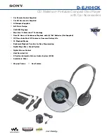 Предварительный просмотр 1 страницы Sony D-EJ106CK - CD Walkman Player Brochure