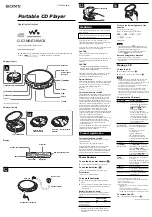 Sony D-EJ360 - PSYC CD Walkman Operating Instructions preview