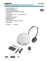 Sony D-EJ368CK - Portable Cd Player Specifications preview