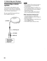 Предварительный просмотр 14 страницы Sony D-EJ612CK - Portable Cd Player Operating Instructions Manual