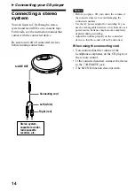 Preview for 14 page of Sony D-EJ616CK - Portable Cd Player Operating Instructions Manual