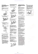 Предварительный просмотр 6 страницы Sony D-ES55 Service Manual