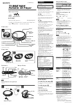 Sony D-FJ210 - CD Walkman Player Operating Instructions preview