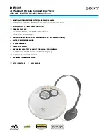 Preview for 1 page of Sony D-FJ401 - Discman Specifications