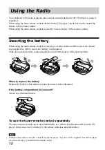 Предварительный просмотр 12 страницы Sony D-FJ737 Operating Instructions Manual