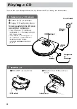 Предварительный просмотр 6 страницы Sony D-FJ75TR - Fm/am Portable Cd Player Operating Instructions Manual