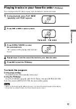 Предварительный просмотр 11 страницы Sony D-FJ75TR - Fm/am Portable Cd Player Operating Instructions Manual