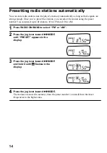 Предварительный просмотр 14 страницы Sony D-FJ75TR - Fm/am Portable Cd Player Operating Instructions Manual