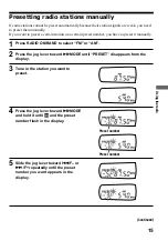 Предварительный просмотр 15 страницы Sony D-FJ75TR - Fm/am Portable Cd Player Operating Instructions Manual