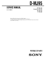 Sony D-MJ95 Primary Service Manual preview