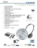 Preview for 1 page of Sony D-NE306CK - Atrac Cd Walkman Specifications