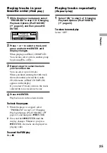 Preview for 25 page of Sony D-NE329SP - Atrac Cd Walkman Portable Player Operating Instructions Manual