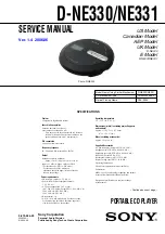 Предварительный просмотр 1 страницы Sony D-NE330 Service Manual