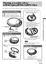 Preview for 11 page of Sony D-NE710 - ATRAC3/MP3 CD Walkman Portable Disc Player Operating Instructions Manual