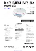 Preview for 1 page of Sony D-NE710 - ATRAC3/MP3 CD Walkman Portable Disc Player Service Manual