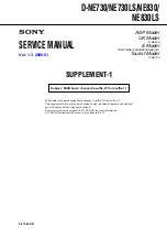 Предварительный просмотр 31 страницы Sony D-NE830 Service Manual