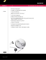 Preview for 1 page of Sony D-NF340 Specifications